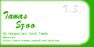 tamas szoo business card